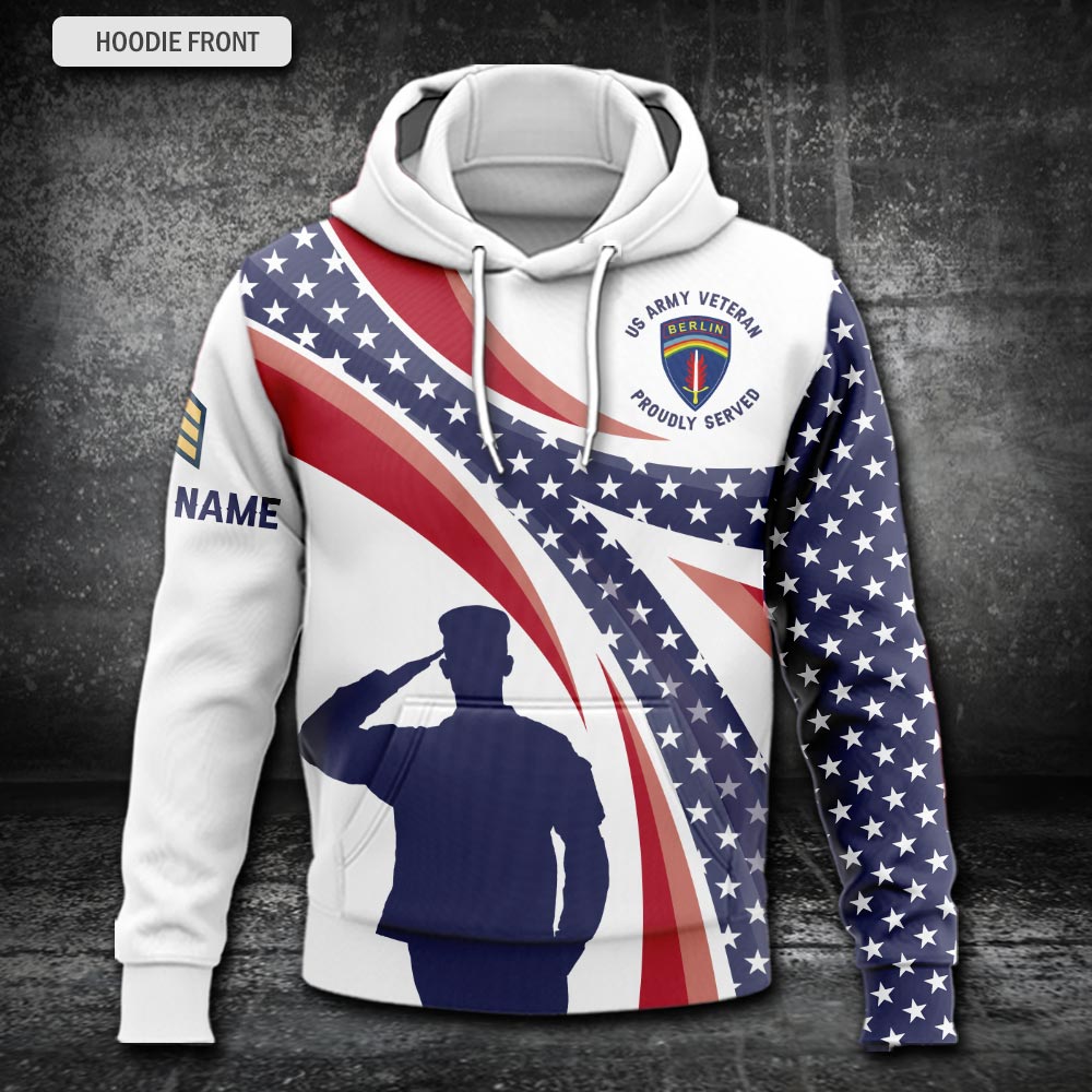 Sweat à capuche à imprimé intégral de l'armée américaine - Division de l'armée