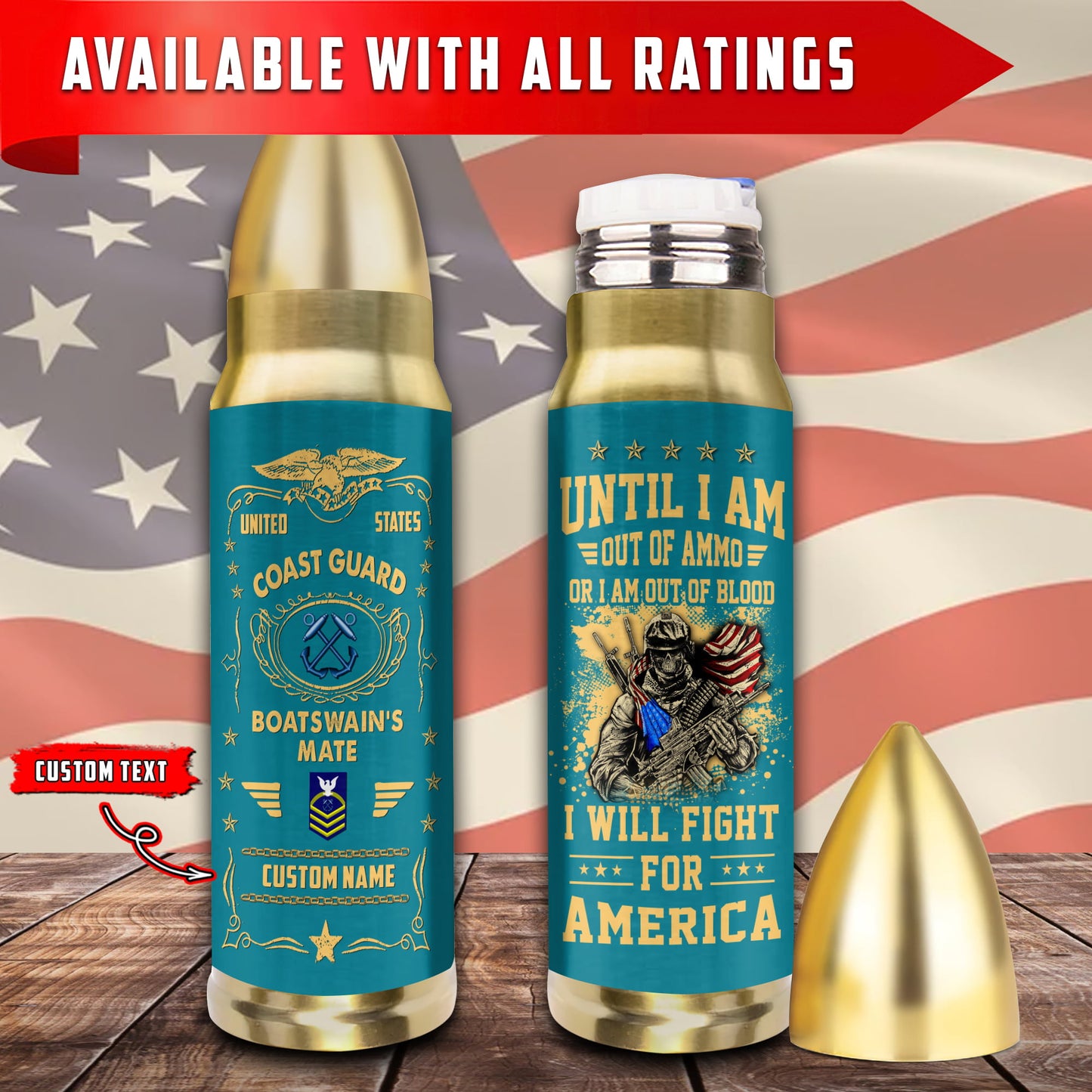 US Military – Coast Guard Rating – Bullet Tumbler