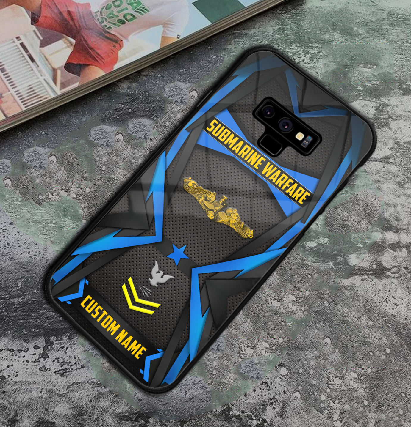 Personalized US Military - Navy Badge Phone Case Printed