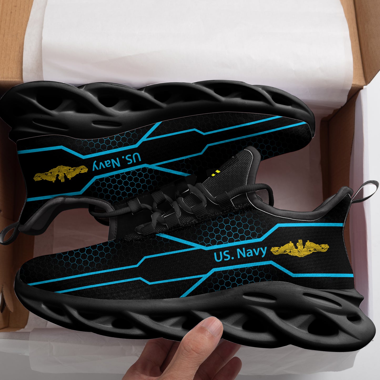 US Military – Navy Badge All Over Print Sneakers