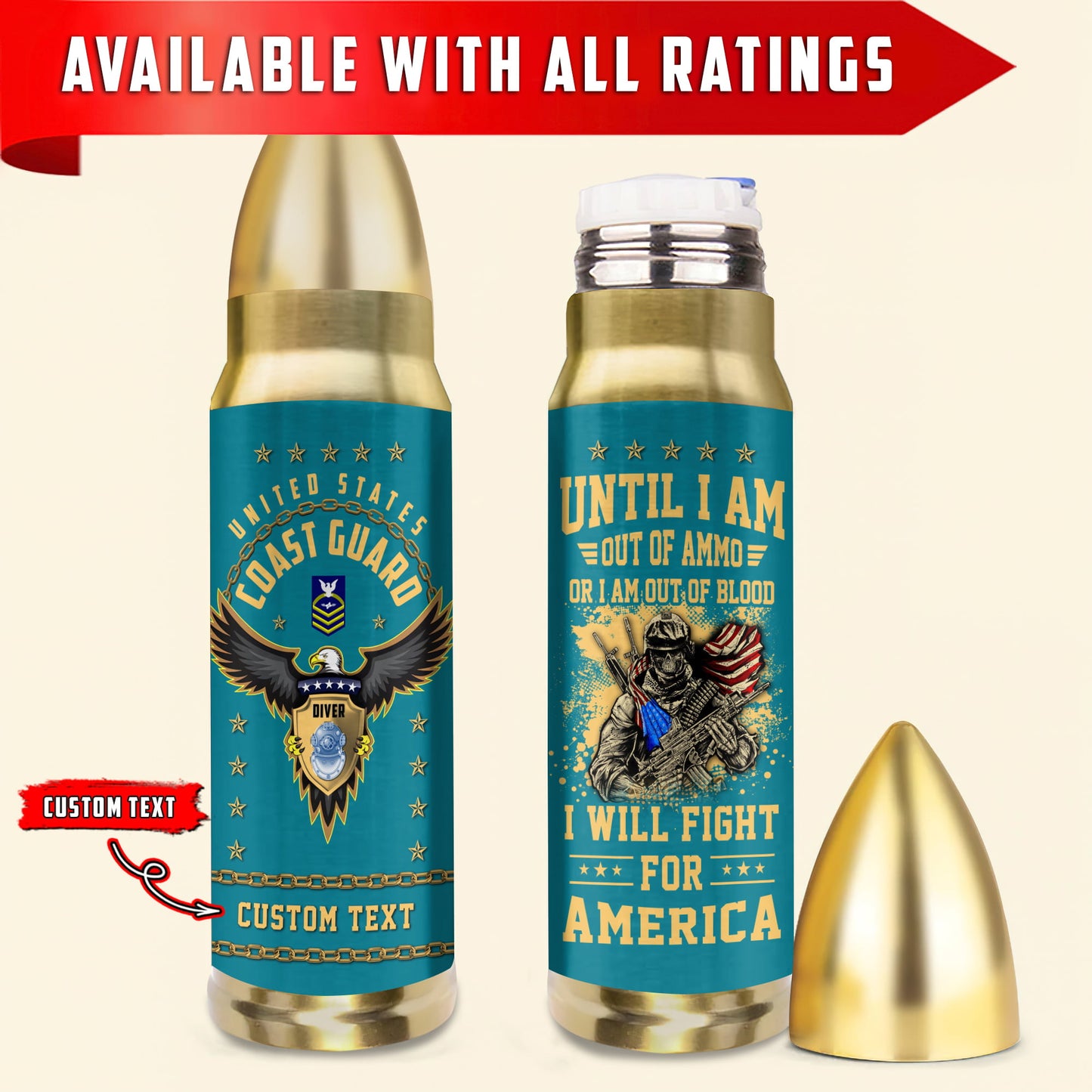 US Military – Coast Guard Rating – Bullet Tumbler