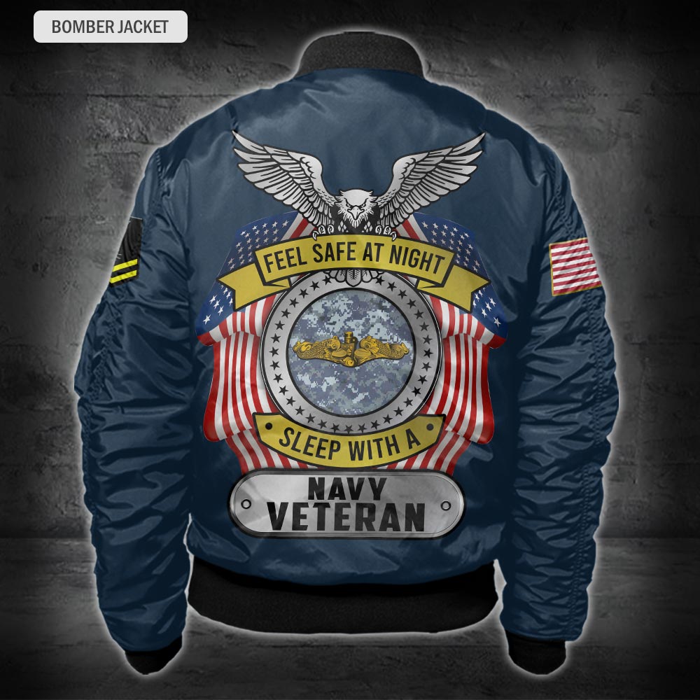 US Military – Navy Badge All Over Print Bomber Jacket