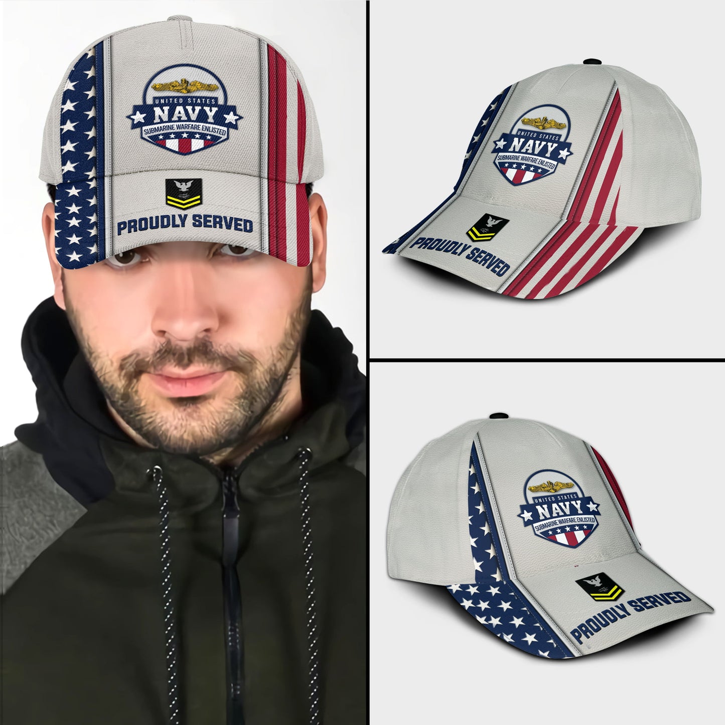 US Military – Navy Badge All Over Print Cap