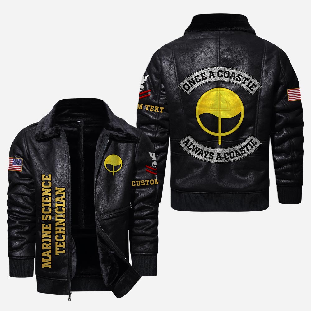 US Military - Coast Guard Rating - Leather Jacket For Veterans