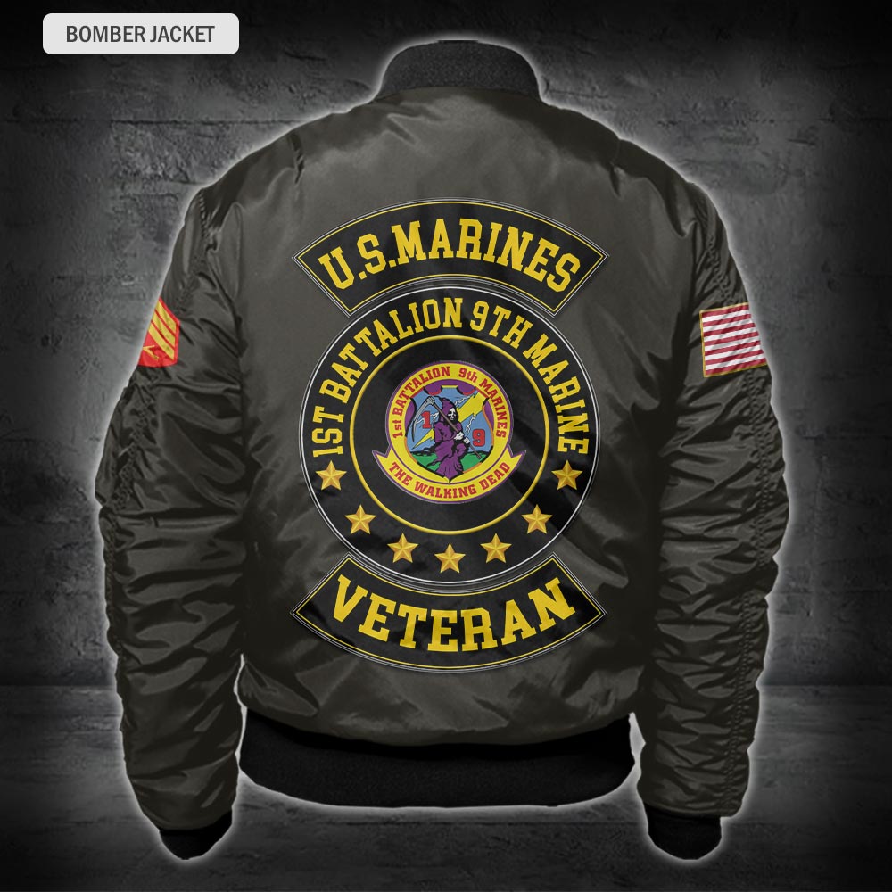 US Military – Marine Battalion All Over Print Bomber Jacket