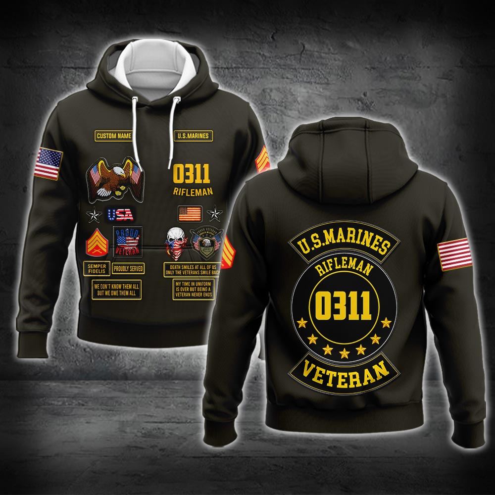 US Military – Marine MOS All Over Print Hoodie