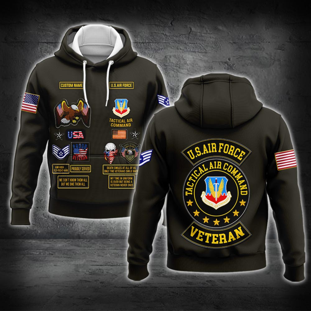 US Military – Air Force Command All Over Print Hoodie