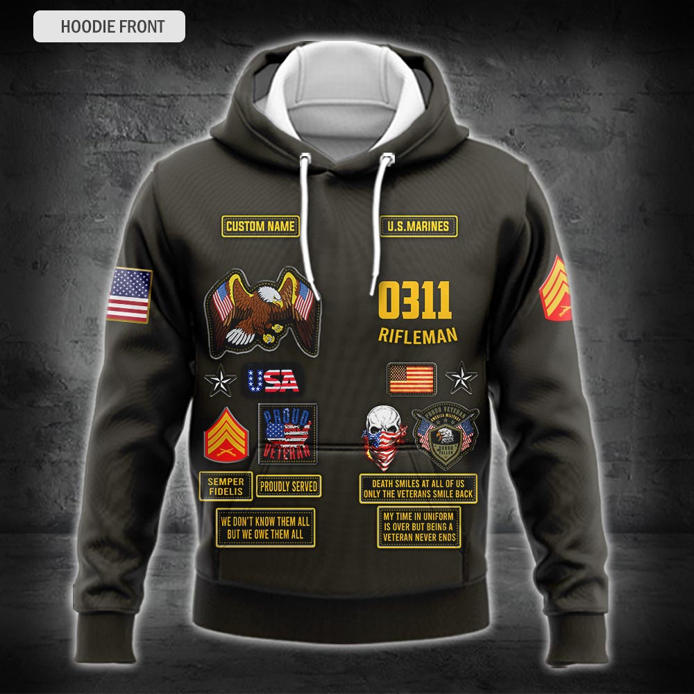 US Military – Marine MOS All Over Print Hoodie