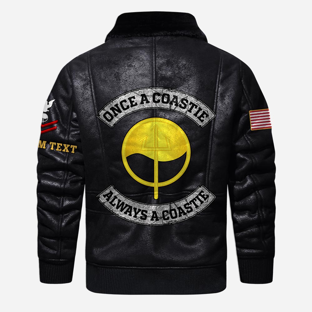 US Military - Coast Guard Rating - Leather Jacket For Veterans