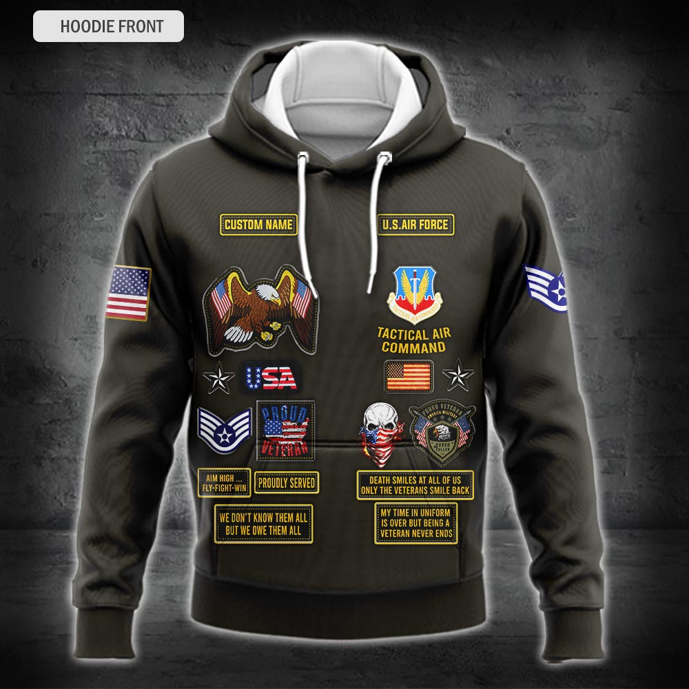 US Military – Air Force Command All Over Print Hoodie