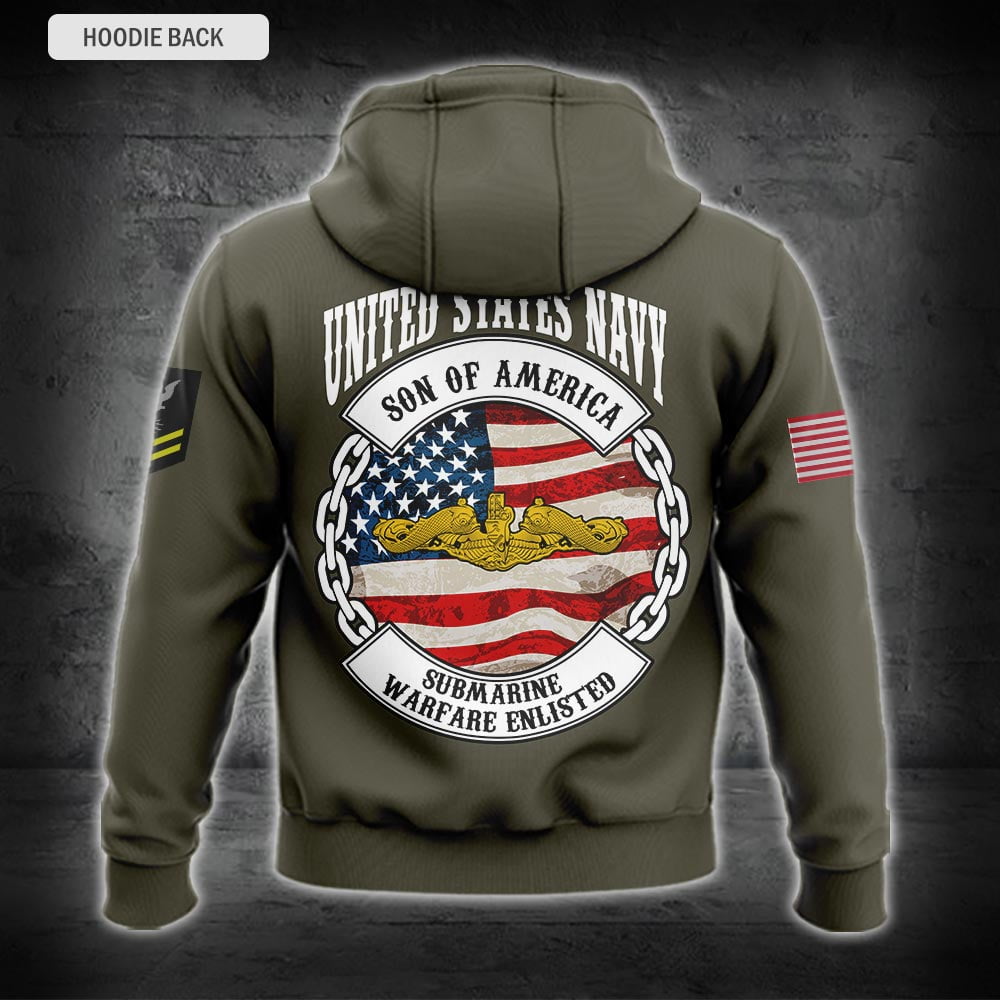 US Military – Navy Badge All Over Print Hoodie