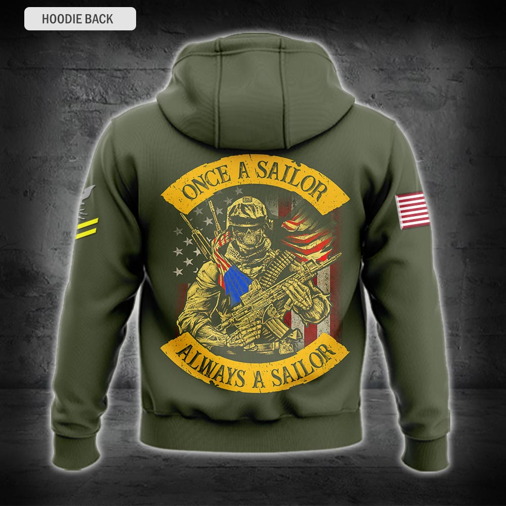 US Military – Navy Badge All Over Print Hoodie