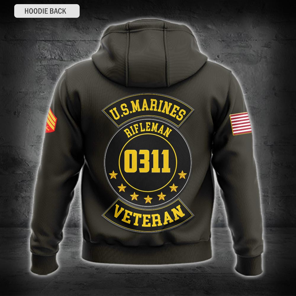 US Military – Marine MOS All Over Print Hoodie