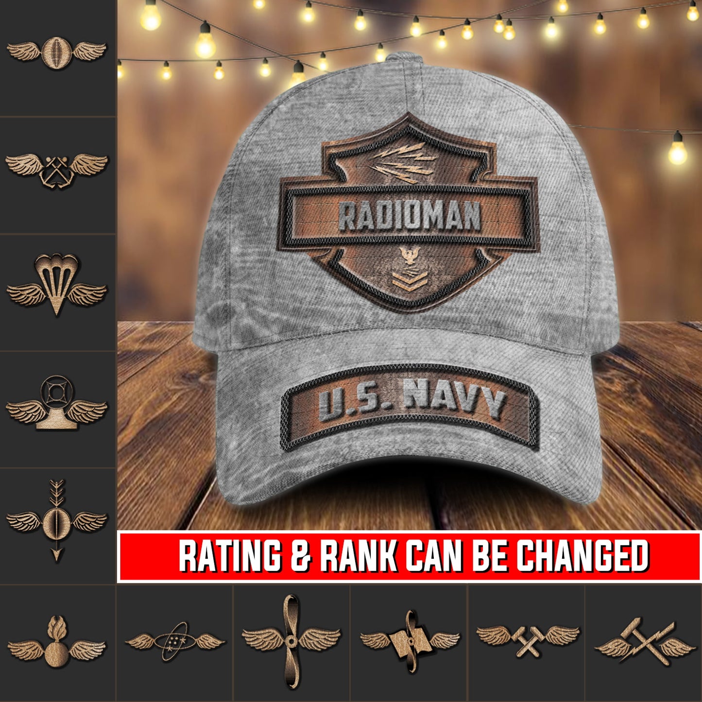 US Military – Navy Rating All Over Print Cap