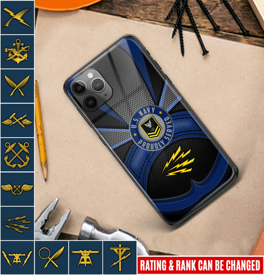 Personalized US Military - Navy Rating Phone Case Printed