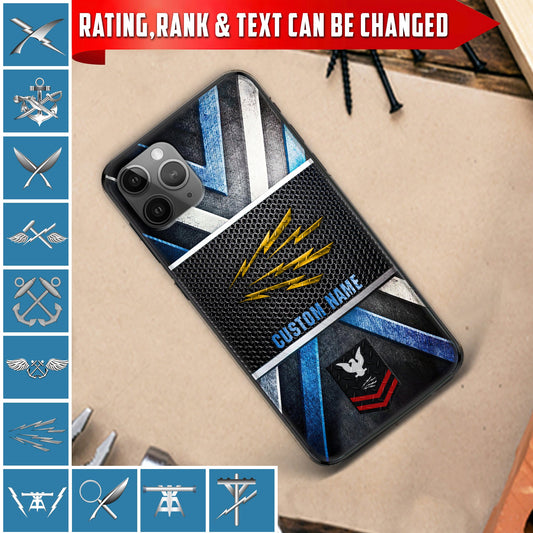Personalized US Military - Navy Rating Phone Case Printed