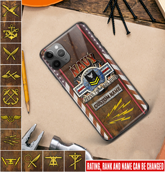 Personalized US Military - Navy Rating Phone Case Printed