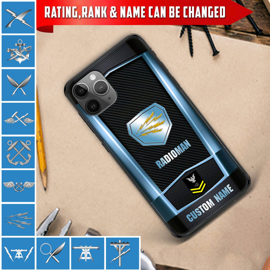 Personalized US Military - Navy Rating Phone Case Printed