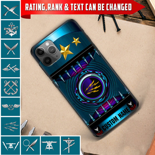Personalized US Military - Navy Rating Phone Case Printed