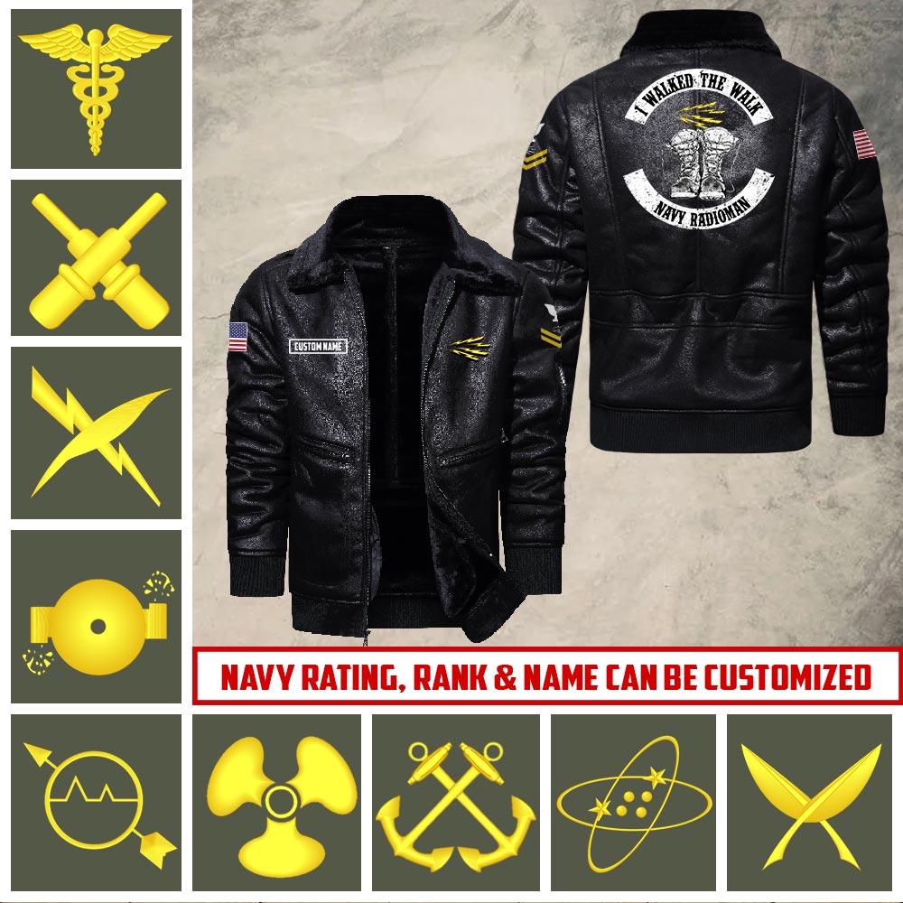 US Military - Navy Rating - Leather Jacket For Veterans