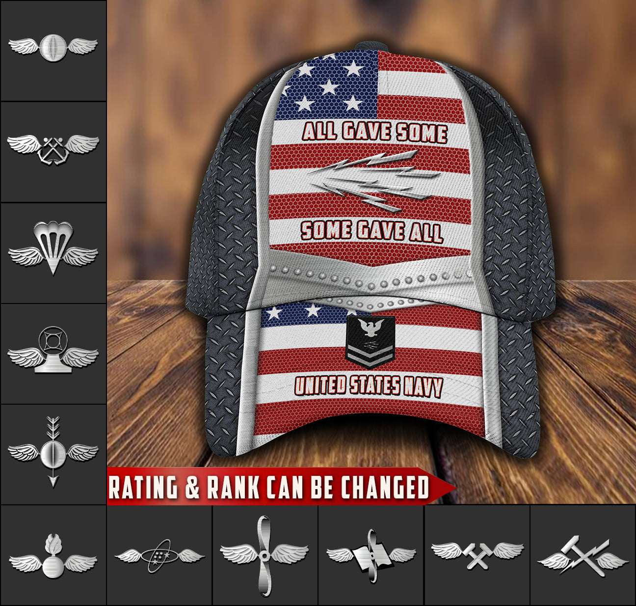 US Military – Navy Rating All Over Print Cap