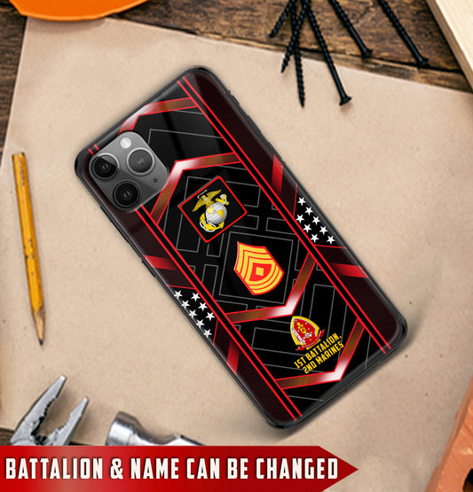 Personalized US Military - Marine Battalion Phone Case Printed