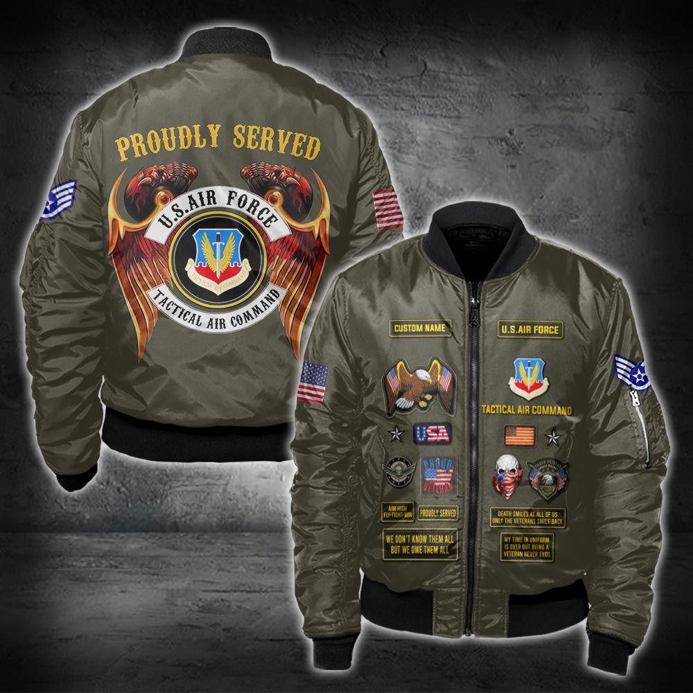 US Military – Air Force Command All Over Print Bomber Jacket