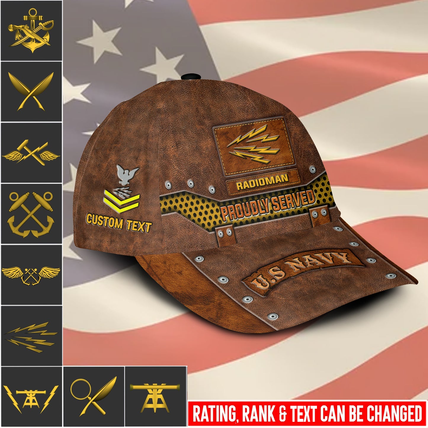 US Military – Navy Rating All Over Print Cap