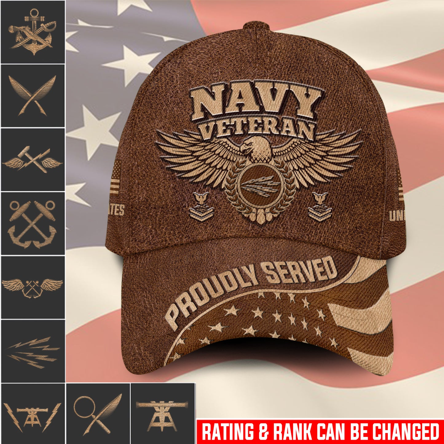 US Military – Navy Rating All Over Print Cap