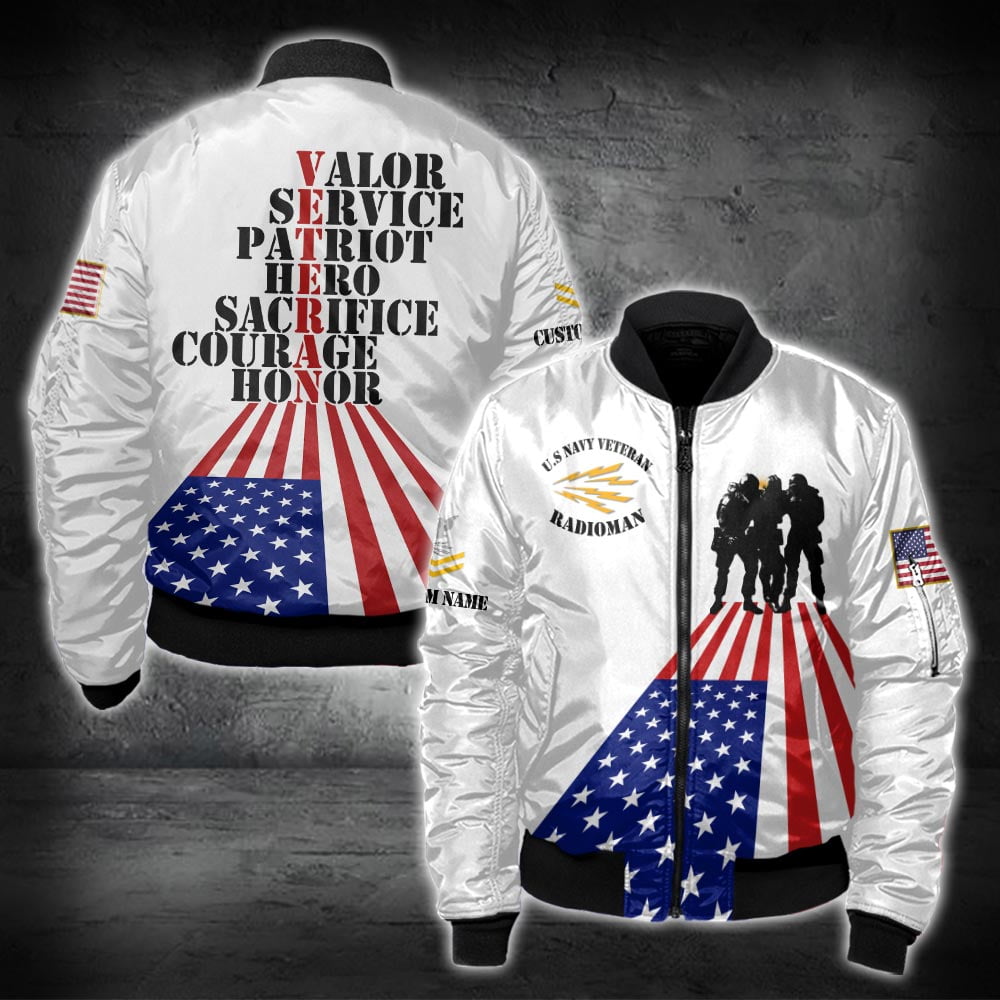 US Military – Navy Rating All Over Print Bomber Jacket