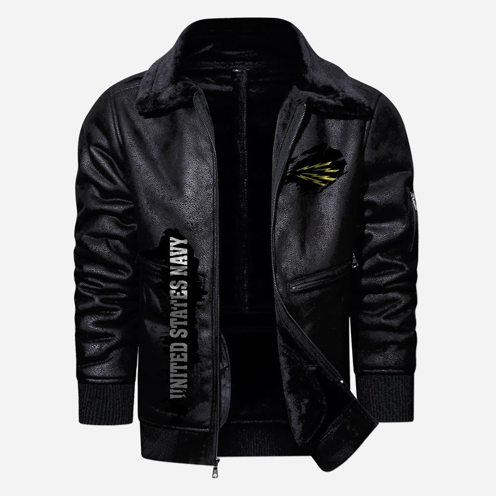 US Military - Navy Rating - Leather Jacket For Veterans