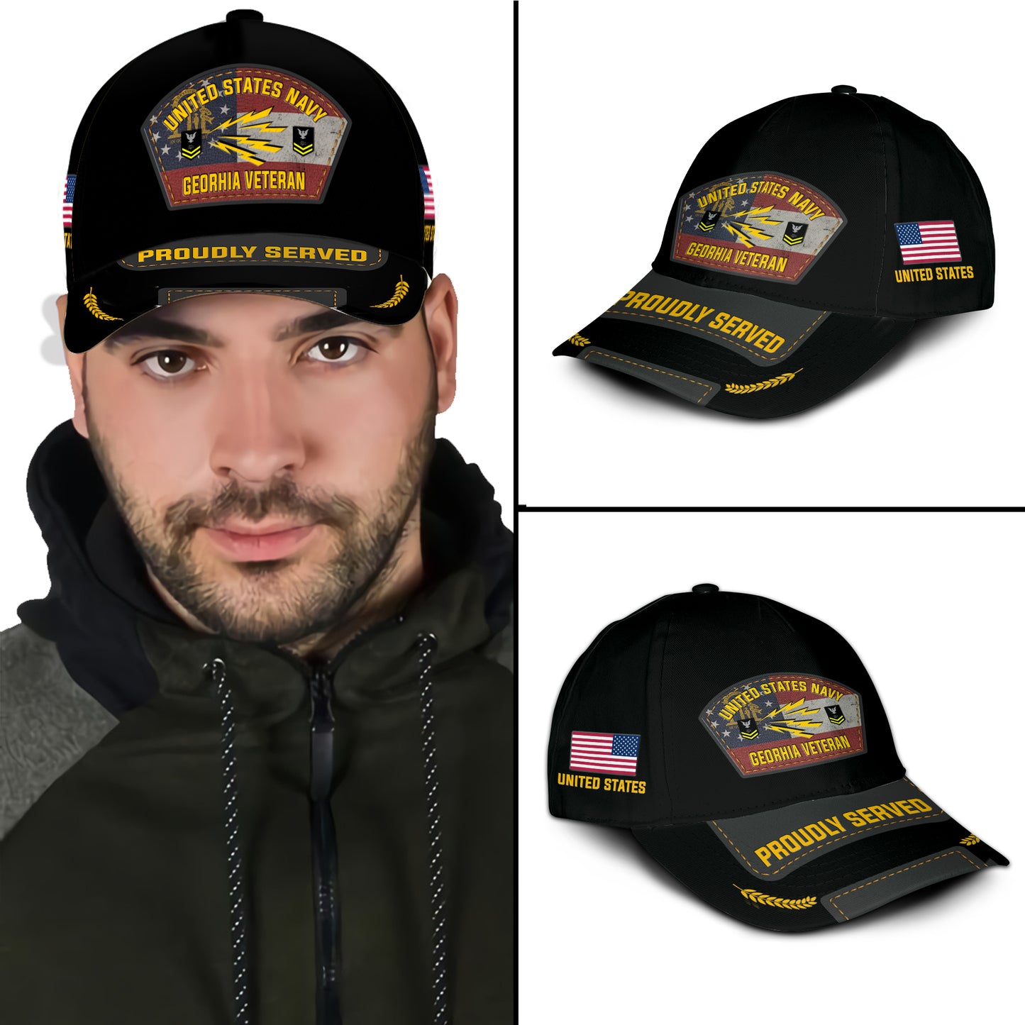 US Military – Navy Rating All Over Print Cap