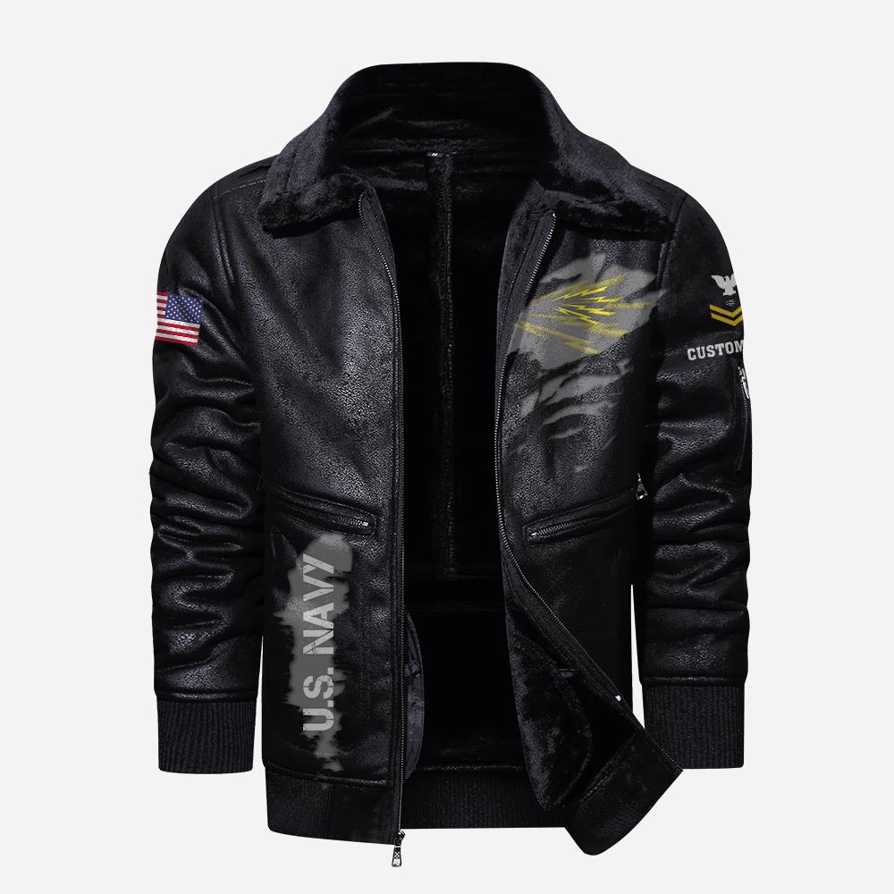 US Military - Navy Rating - Leather Jacket For Veterans