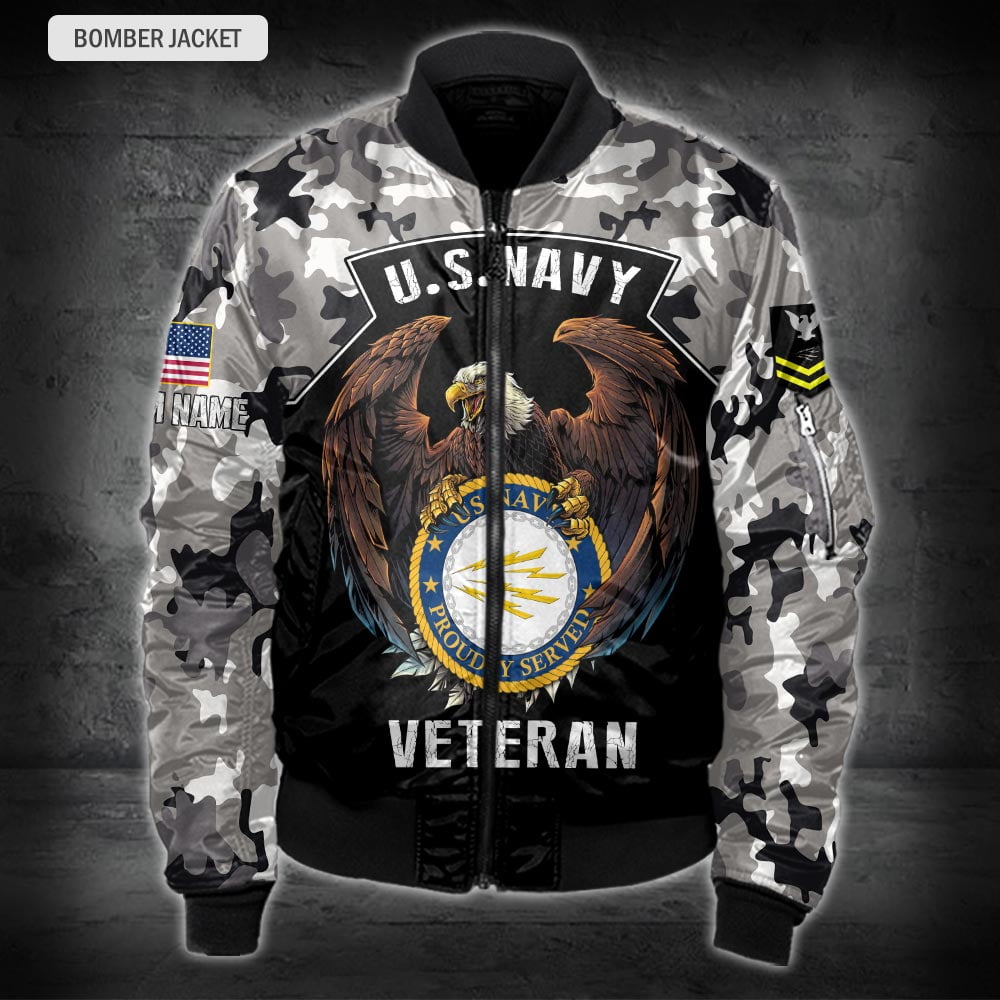 US Military – Navy Rating All Over Print Bomber Jacket