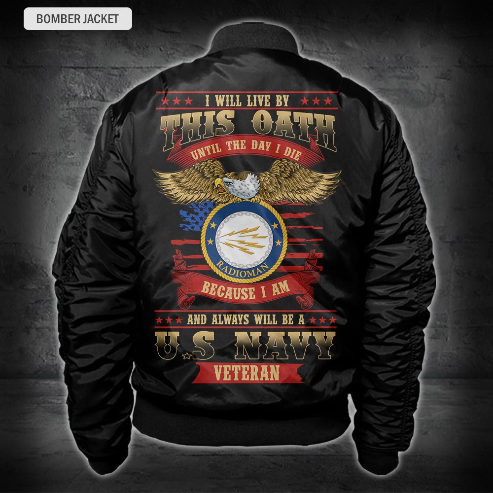 US Military – Navy Rating All Over Print Bomber Jacket