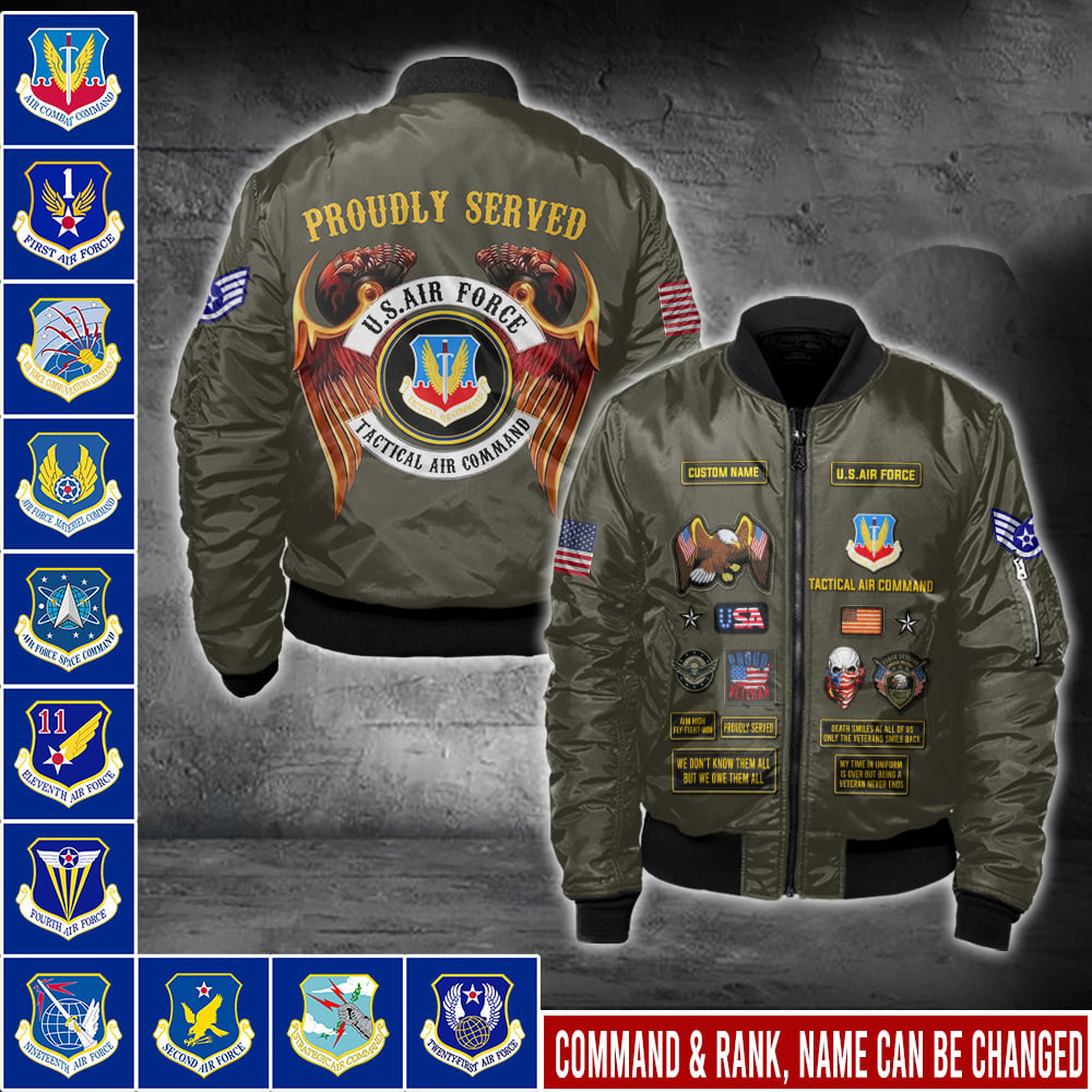 US Military – Air Force Command All Over Print Bomber Jacket