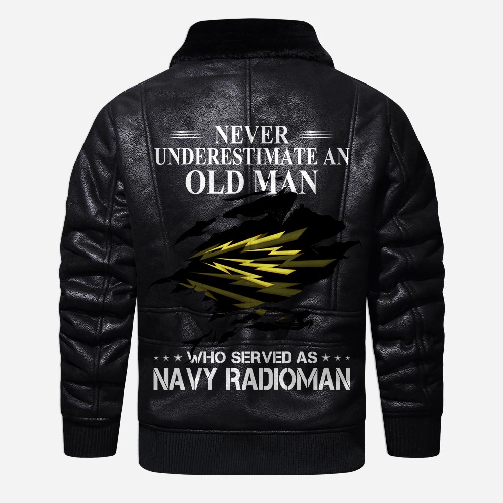 US Military - Navy Rating - Leather Jacket For Veterans
