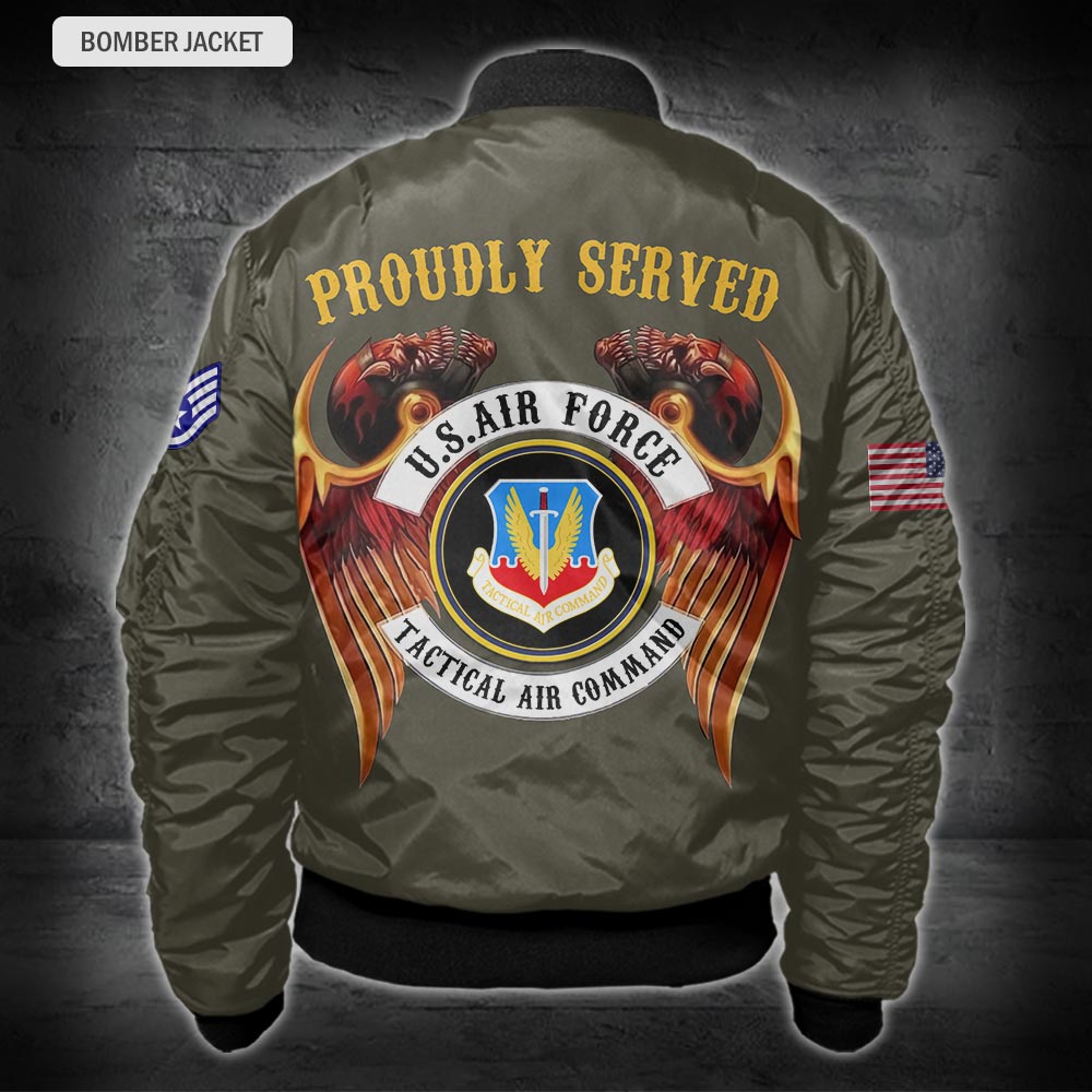 US Military – Air Force Command All Over Print Bomber Jacket
