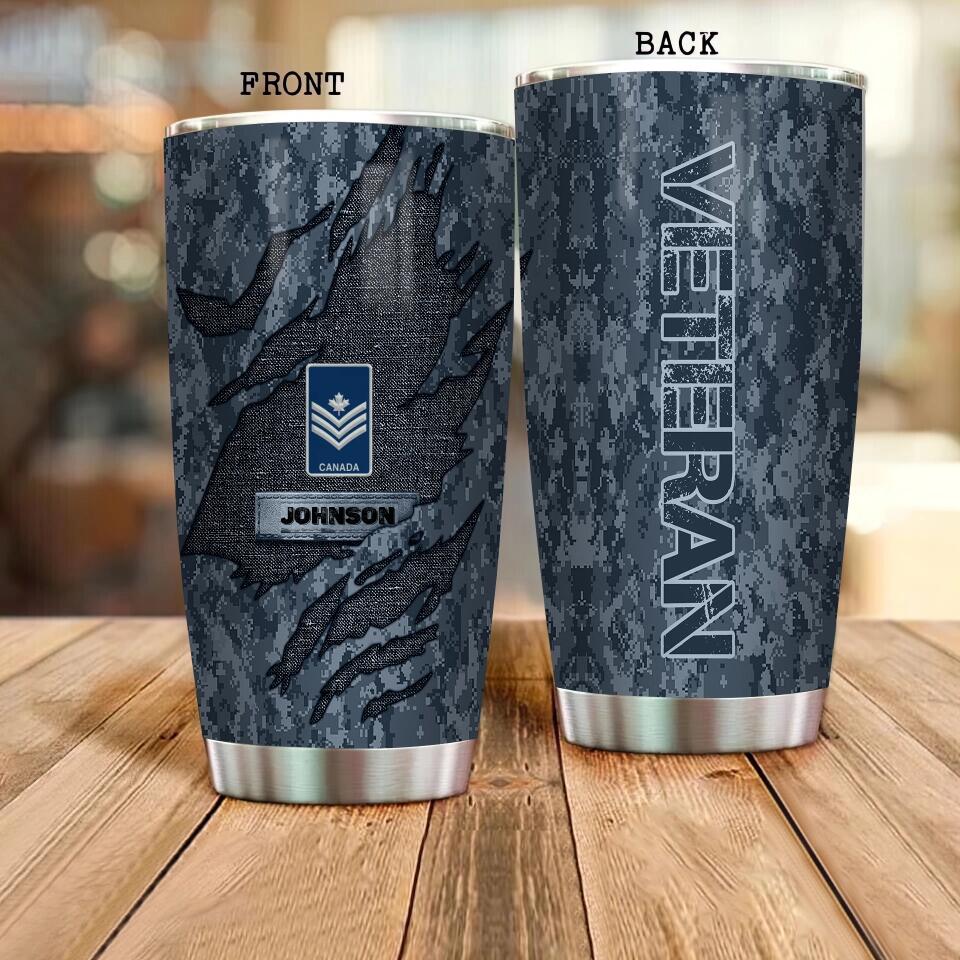 Personalized Canadian Veteran/ Soldier Camo Tumbler All Over Printed 0502240030