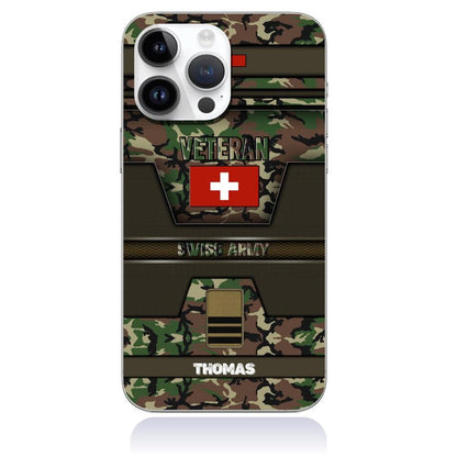 Personalized Swiss Soldier/Veterans Phone Case Printed - 2212220010