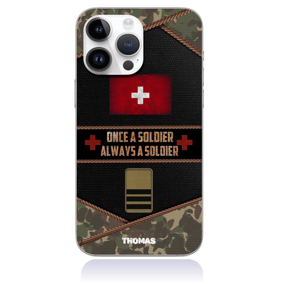 Personalized Swiss Soldier/Veterans Phone Case Printed - 1671667206
