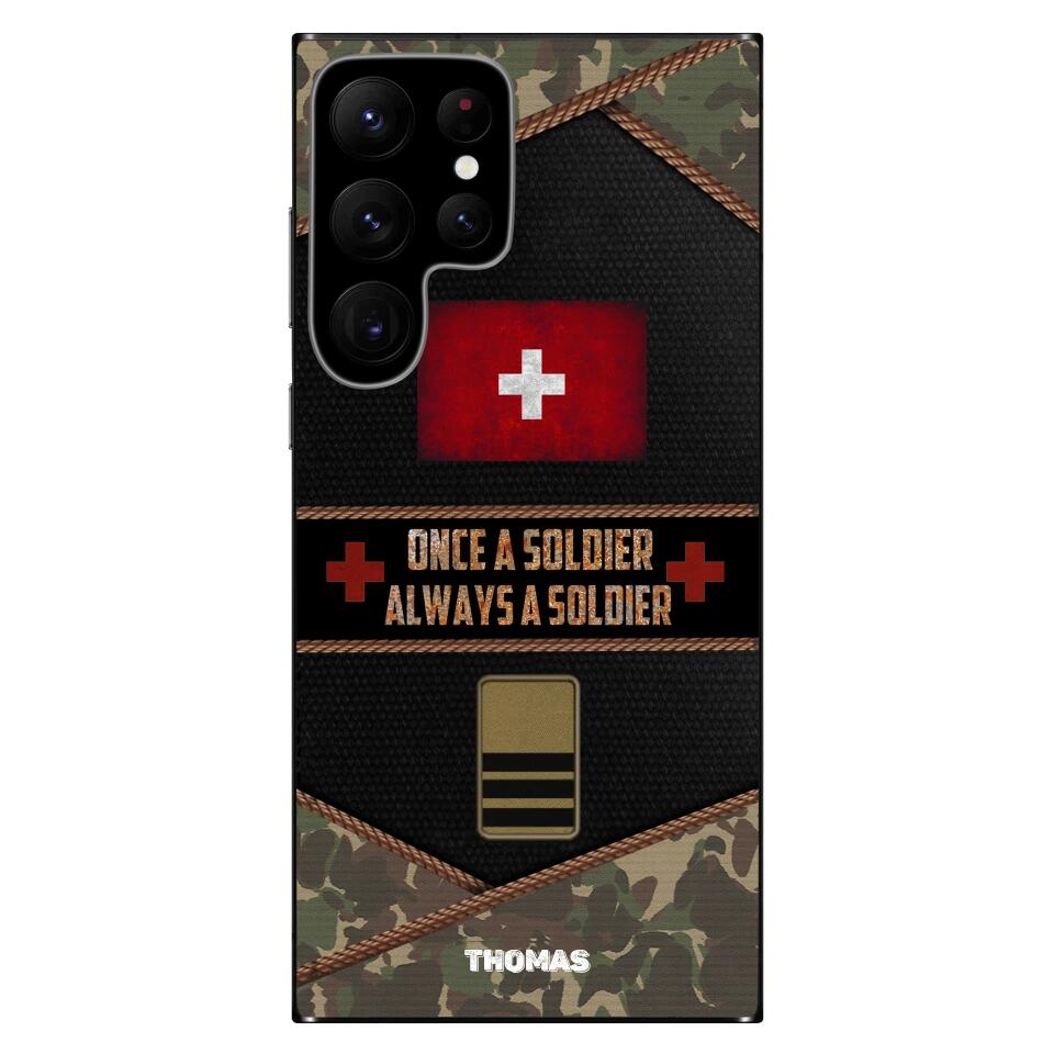 Personalized Swiss Soldier/Veterans Phone Case Printed - 2212220007