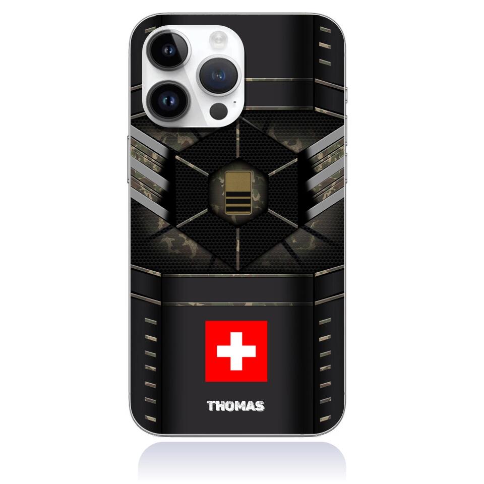 Personalized Swiss Soldier/Veterans Phone Case Printed - 1671667204
