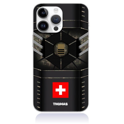 Personalized Swiss Soldier/Veterans Phone Case Printed - 1671667204