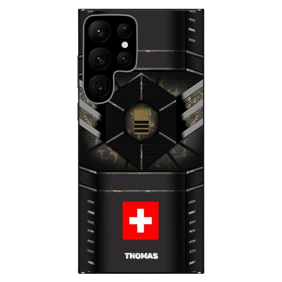 Personalized Swiss Soldier/Veterans Phone Case Printed - 2212220005