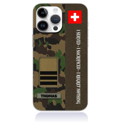 Personalized Swiss Soldier/Veterans Phone Case Printed - 2212220003