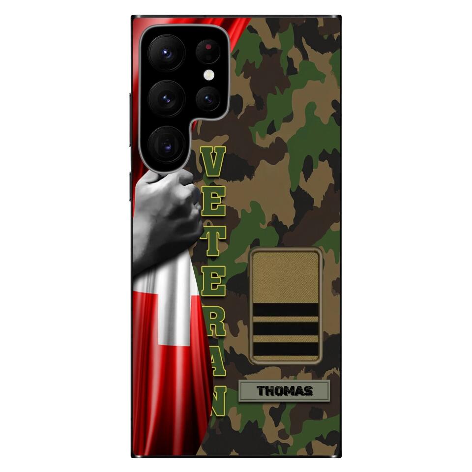 Personalized Swiss Soldier/Veterans Phone Case Printed - 2212220004