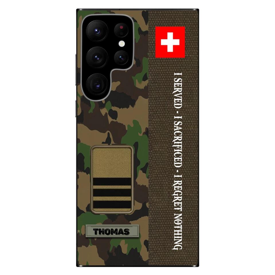 Personalized Swiss Soldier/Veterans Phone Case Printed - 1671667202