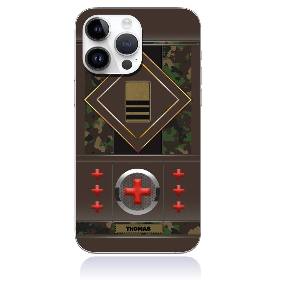 Personalized Swiss Soldier/Veterans Phone Case Printed - 2212220012