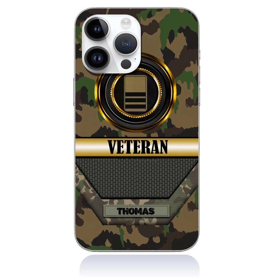 Personalized Swiss Soldier/Veterans Phone Case Printed - 2212220009